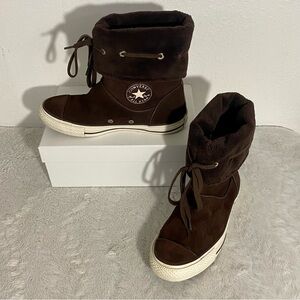 Converse All Star Brown Suede Andover Fold Down Ankle Boots Women’s Size 7.5